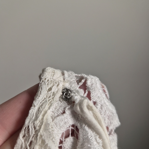 Ralph Lauren RARE Prarie Cottagecore Lace Crotchet White Mini Dress With Slip S - Picture 10 of 12